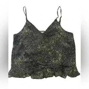 2/$30 Noisy May  Animal Print Spaghetti Adjustable Straps Frilly Bottom